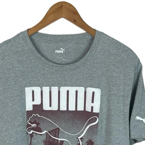 TS953 Mens Puma Basketball Athletic Graphic Workout T Shirt XL - Picture 3 of 4